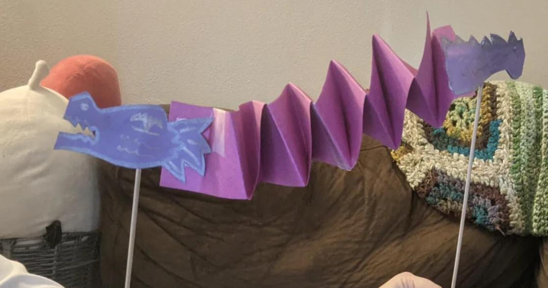 Paper Dragon Puppet